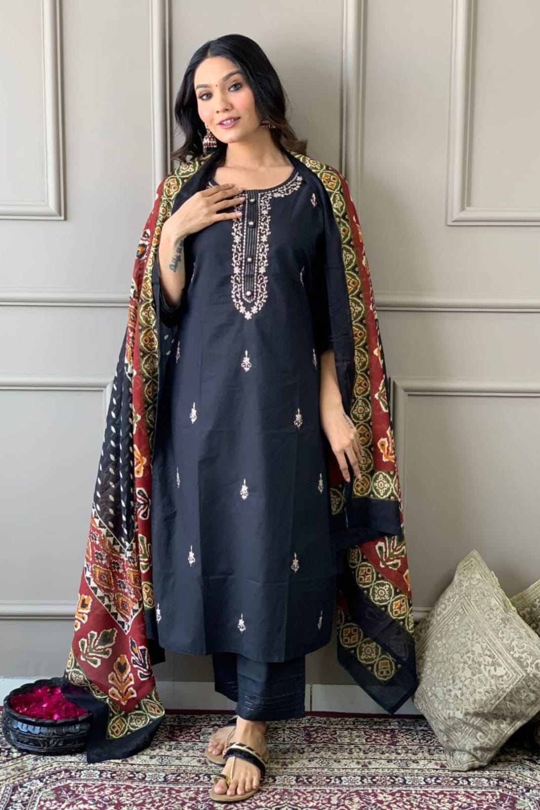 Kalaai Fashion Cotton Printed Wholesale Kurti With Bottom Dupatta Manufacturers
